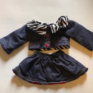 Bundle 3 for $11.00! Reversible jacket and skirt for American girl dolls